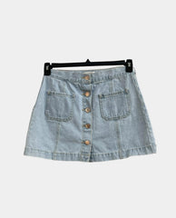 Women Solid A-line Blue Skirt