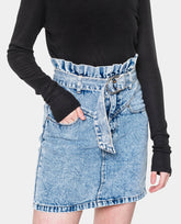 Lightly Washed Denim Skirt